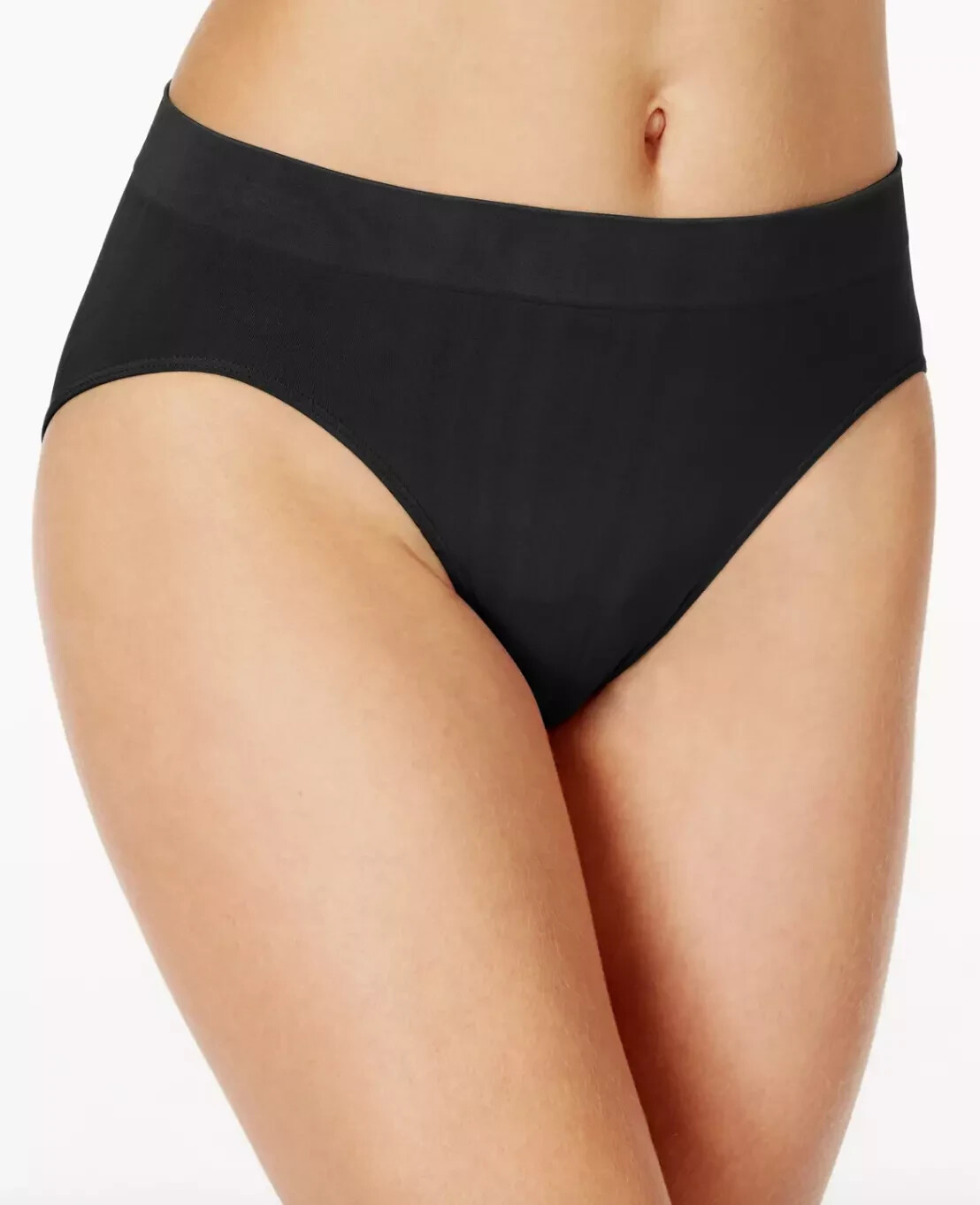 Bali L31169 Women’s Black One Smooth U All-Over Smoothing Hi Cut Brief Size M