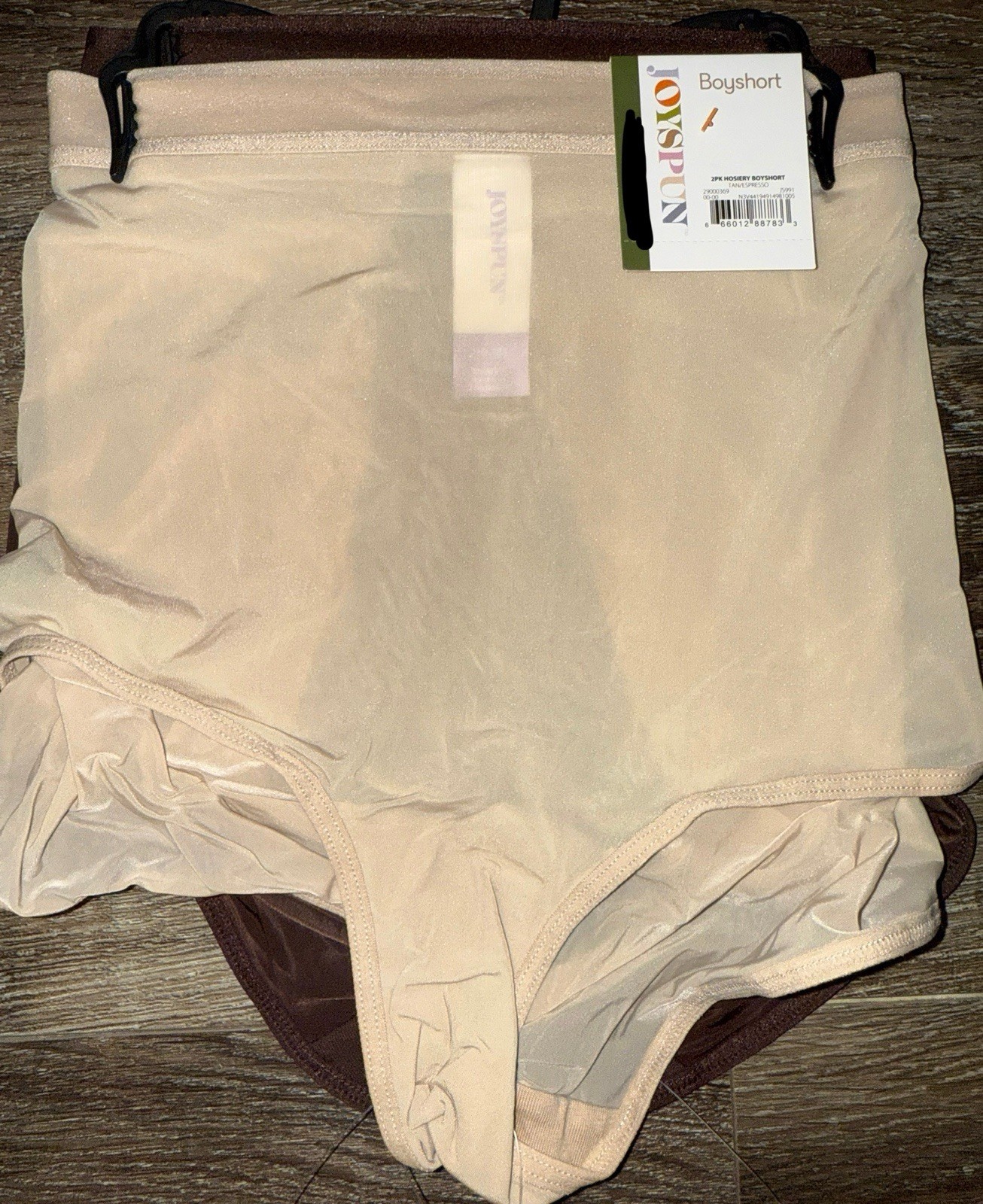 Joyspun ~ 2-Pair Womens Boyshort Underwear Panties Nylon Blend ~ S (4/6)