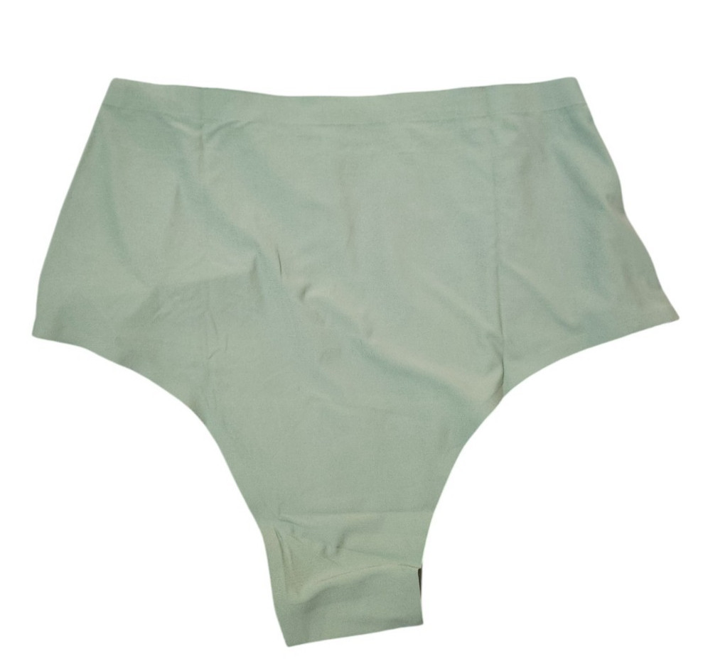 Cheek Boss Panty Womens L High Waist Cheeky Underwear Solid Green Panties