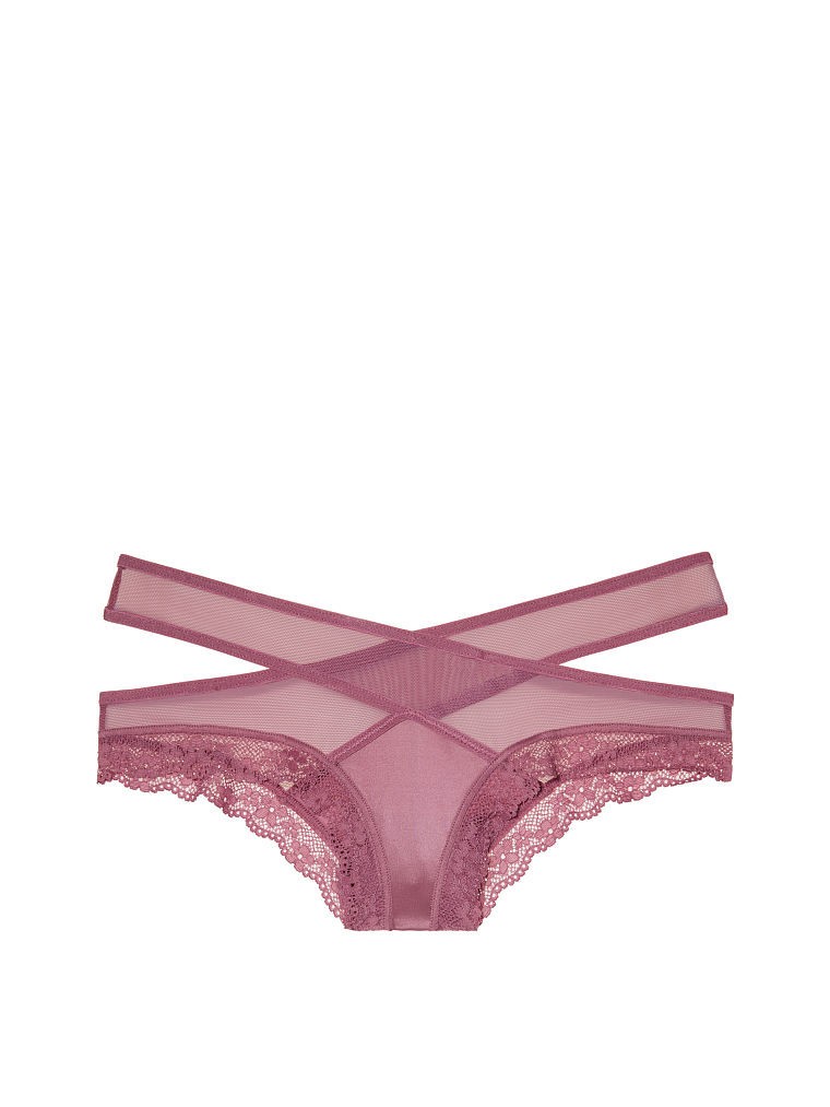 Victoria’s Secret Very Sexy Strappy Cutout Lace Cheeky Panty Dusty Rose