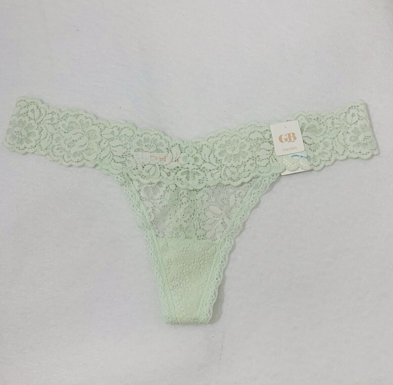 GB Thong Juniors Women L Nylon Lace Multicolor Pastel Set of 3 Romantic Sexy NWT