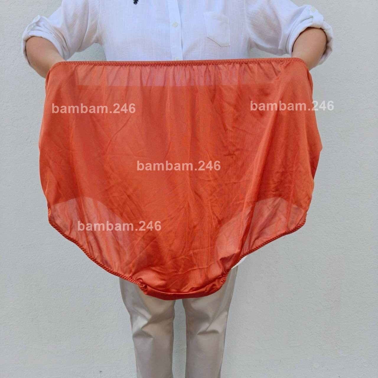 Vintage Women’s Men’s Underwear Plus Size 6XL Full Cut Whole Nylon Panties Brief