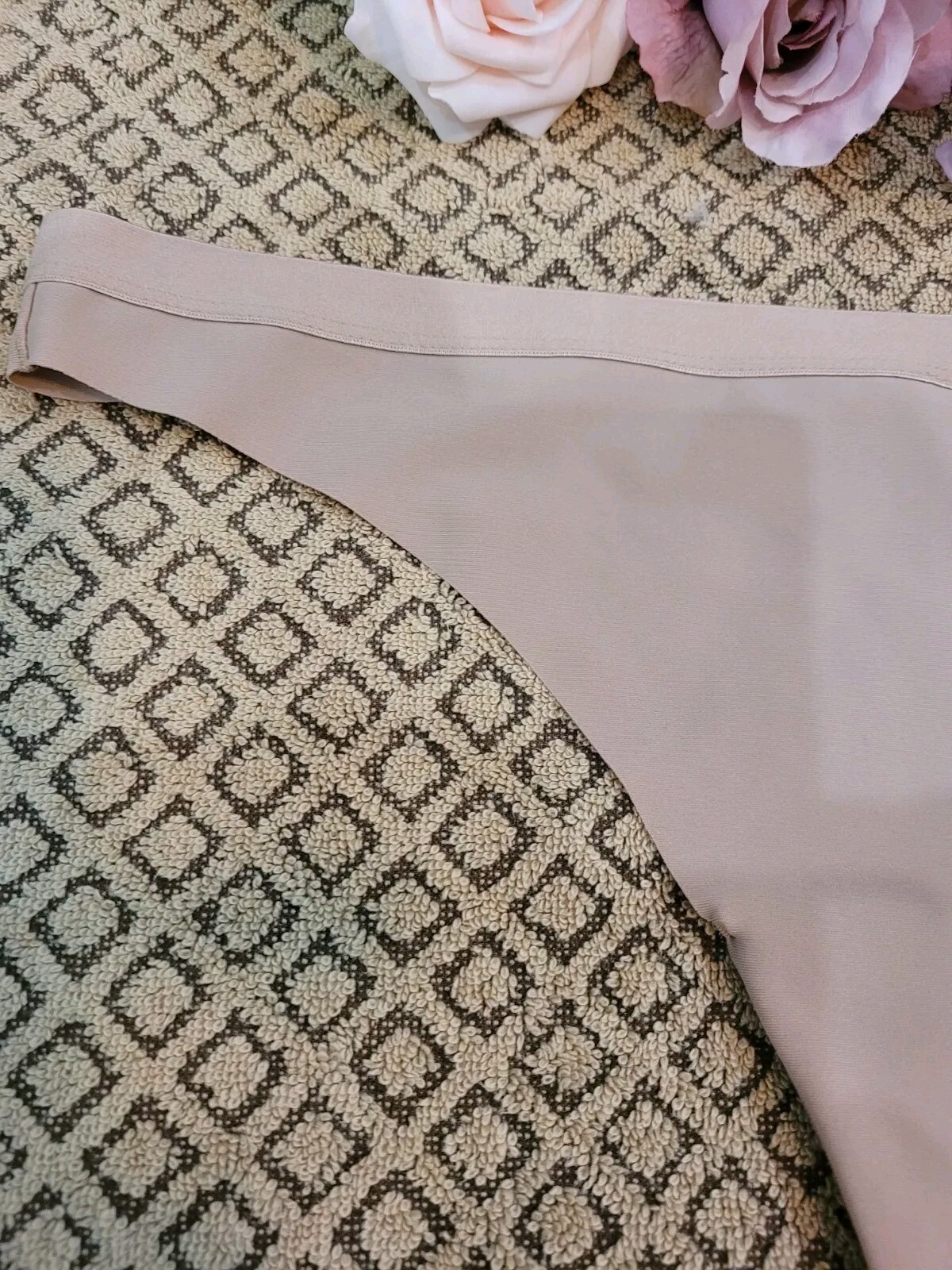 WARNER’s Cloud 9 SeXy Smooth Slinky Champagne THONG Panty RX8101P -XL/8 nwt