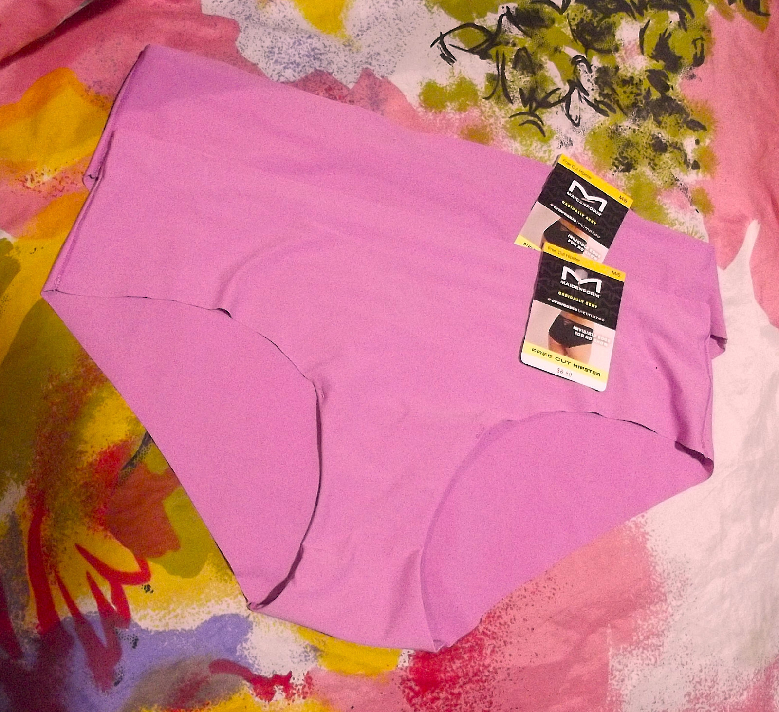 3 NEW MAIDENFORM MUT008 JS5 MF BASICALLY SEXY FREE CUT HIPSTER PANTIES M