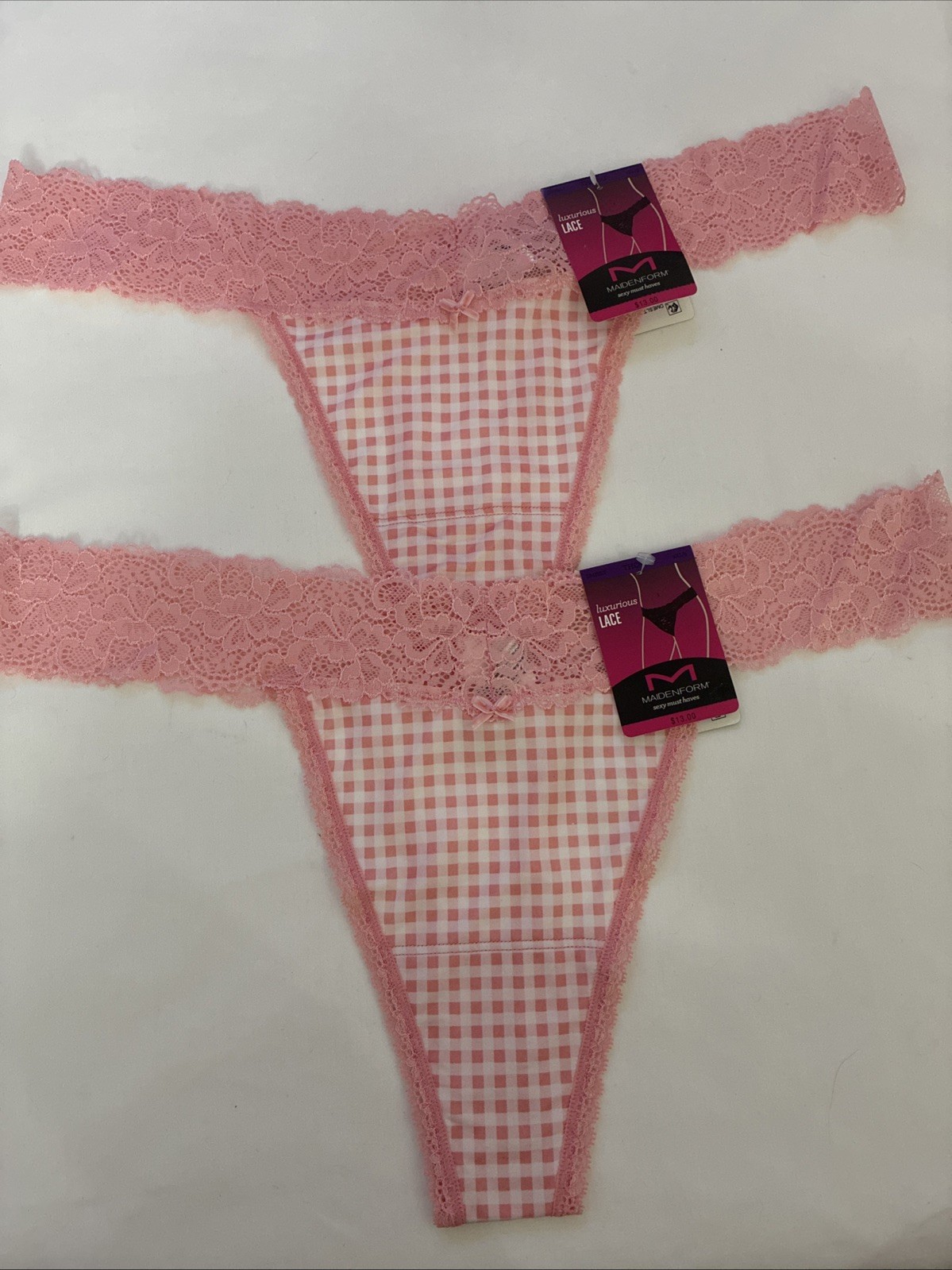 Maidenform Thong 2 Pack Lace String Panties Underwear Size XXL
