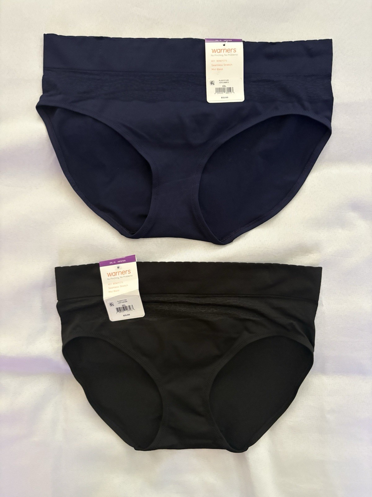 NEW Warners Panty No Pinch No Problems Hipster Panties 2 Pair Women Size 2XLarge