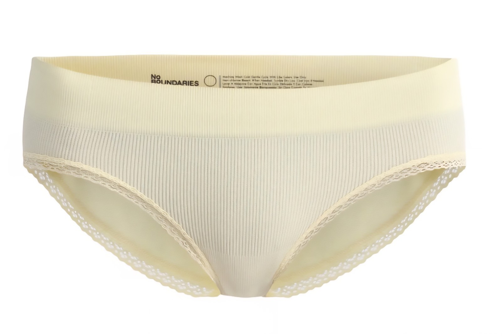 NWT No Boundaries Women’s Seamless Hipster Panty Medium Tender Lemon Lace Yellow
