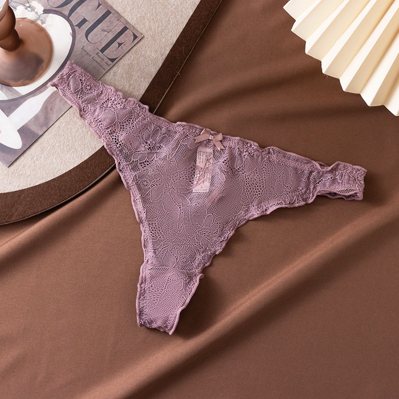5 Pack Lot Sexy Womens See Through Lace Sheer Panties Thongs Briefs Underwear