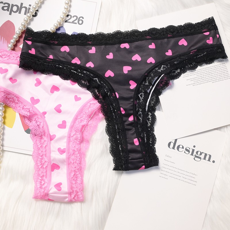 3 Pack Lot Sexy Womens Thongs Panties Briefs Underwear Lace Lingeries Bikinis