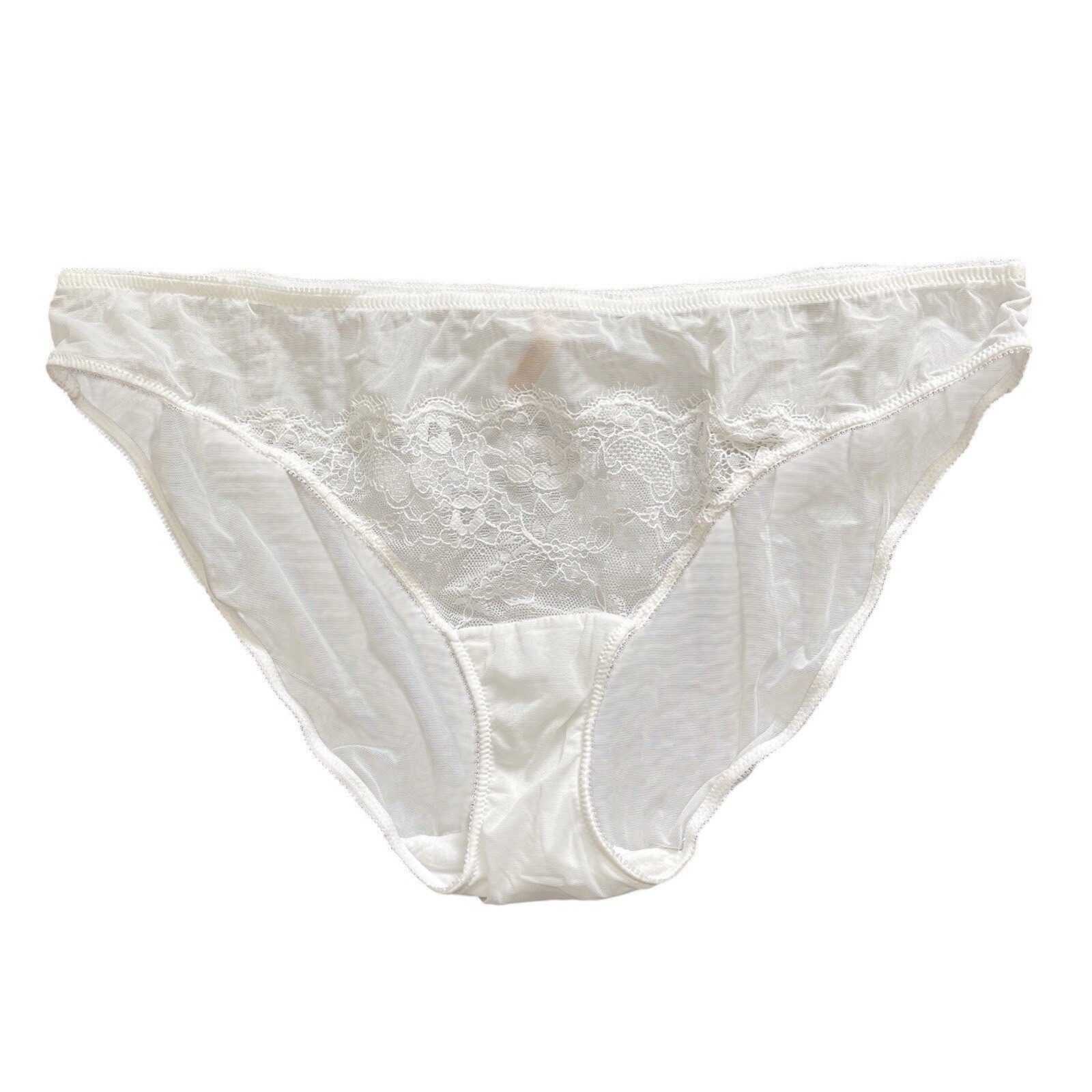 Vtg Gilligan O’Malley Panties White Mesh Lace Sheer 8 XL Sexy Wedding Hicut