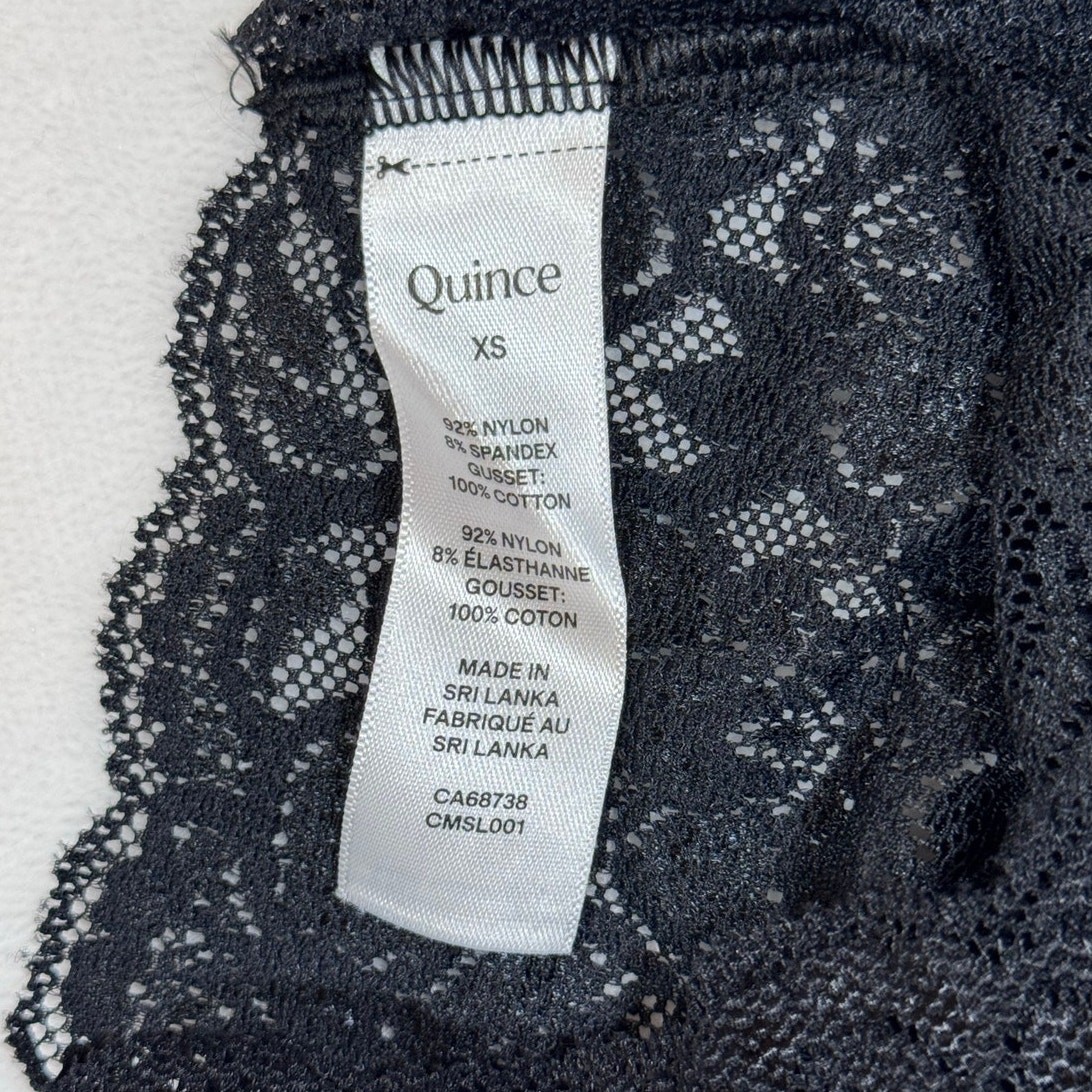 NWOT Quince Lace Panty 6 Pack in Black and Nude Size XS