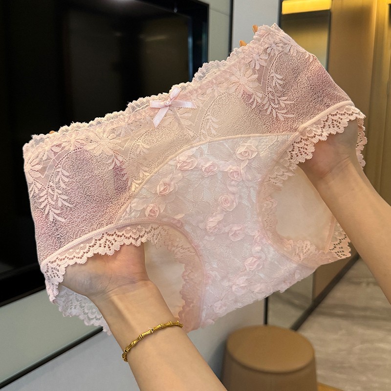 5 Pack Lot Sexy Womens Sheer Lace Panties Underwear See Through Lingeries French