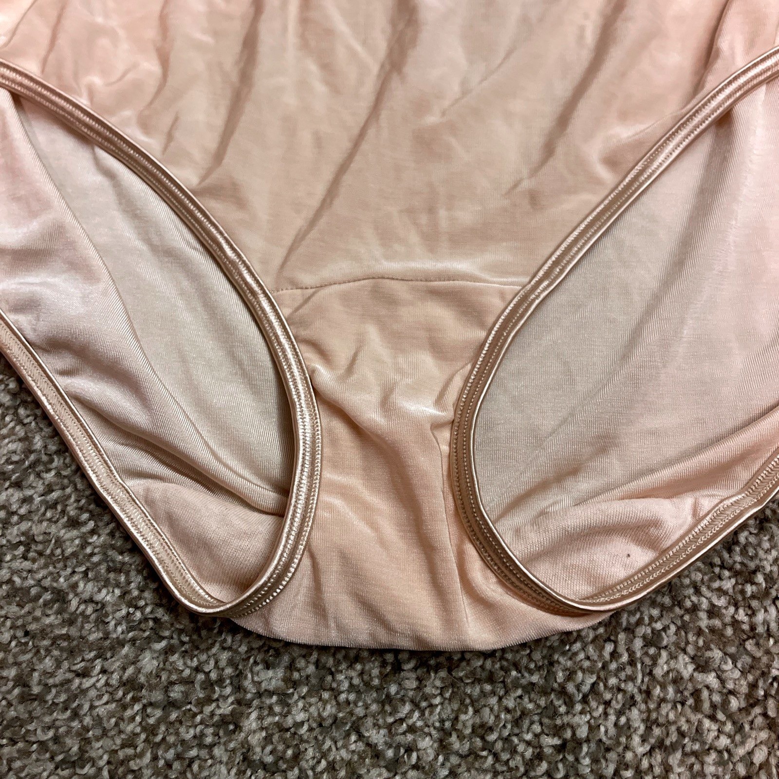 Vtg Nwt VANITY FAIR Silky Nylon PANTIES Brief 13-809 Sz 10 Nude Sheer High Waist