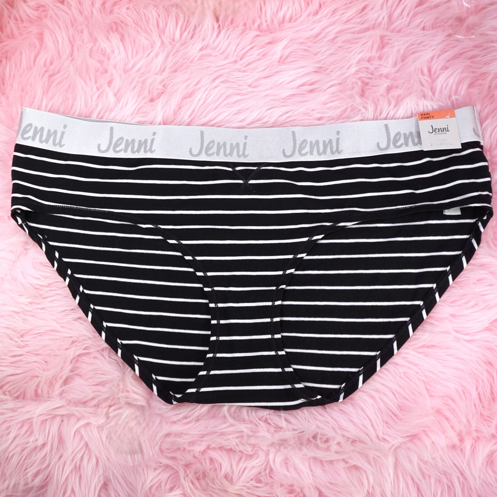 stretch Cotton women’s panties soft striped black or gray Jenni Panties M 3XL
