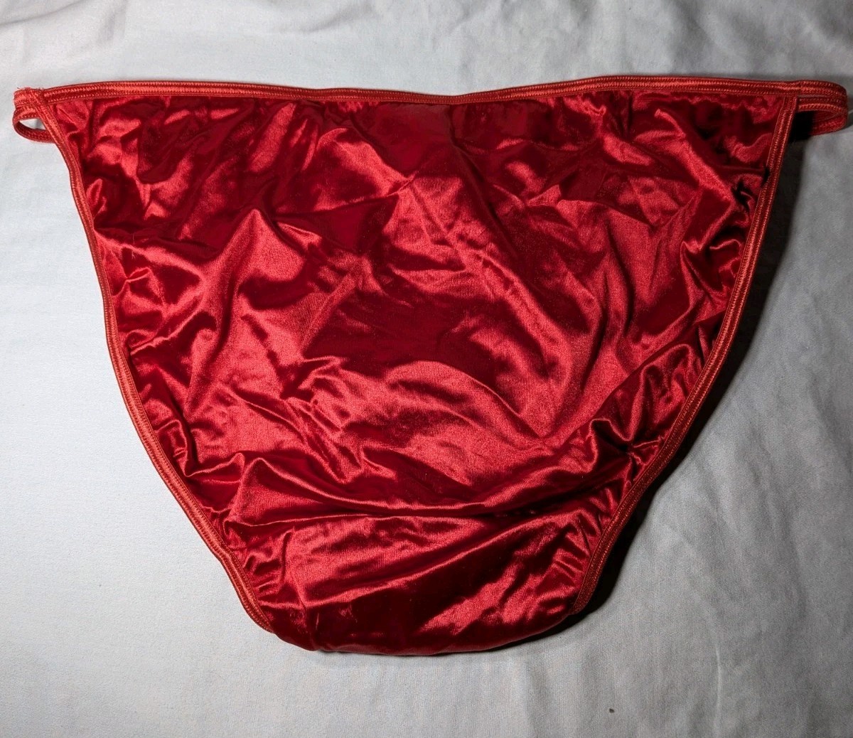 Vintage Y2K Cacique Second Skin Satin String Bikini Panties Plus Size 14/16