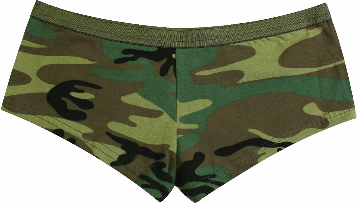 Womens Woodland Camouflage Slim Fit Booty Shorts Underwear Womens Panties
