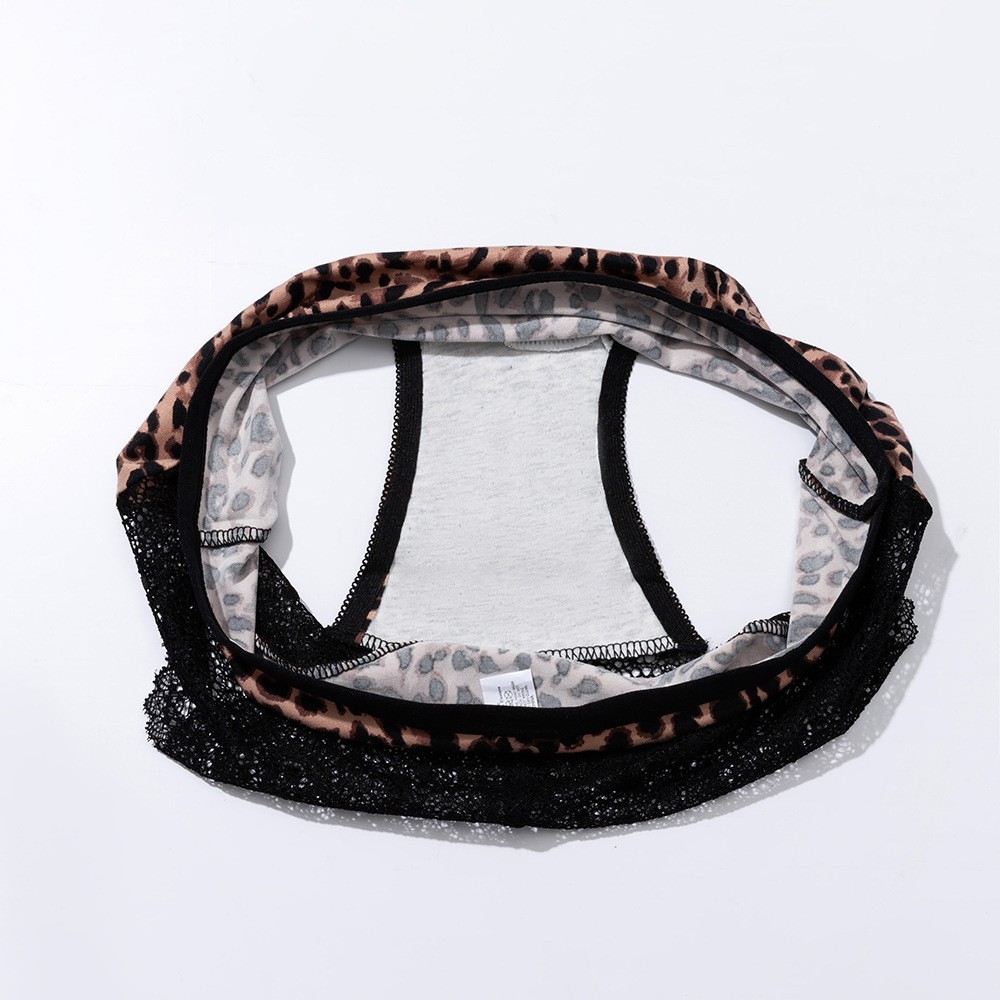4 Pack Lace Leopard Print Boyshorts Sexy Breathable Animal Print Floral Panties