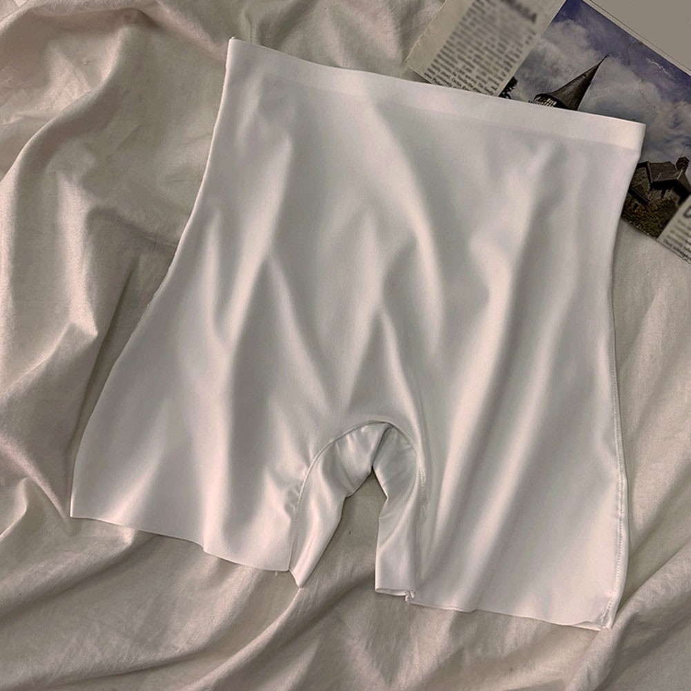 Ladies High Waist Four Corner Panties Ice Silk Cotton Blend Breathable Style