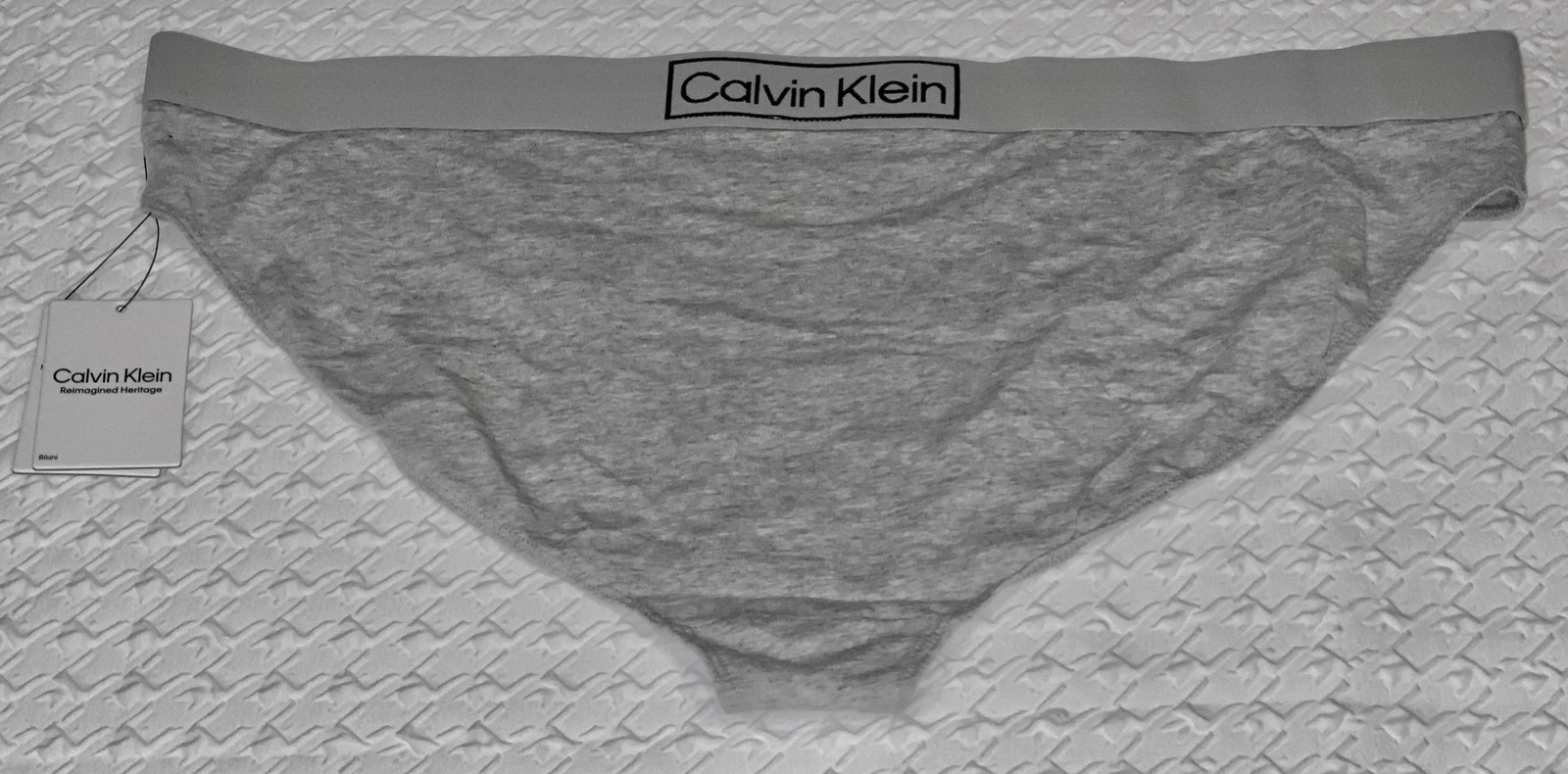 CALVIN KLEIN Reimagined Heritage Cotton Grey Black Bikini Panty Womens 1X 2X 3X
