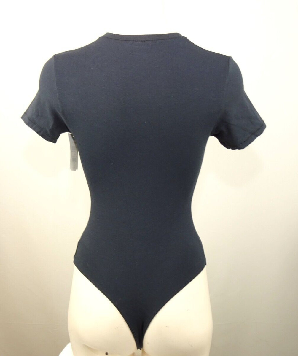 Skims# Cotton Jersey T-Shirt Bodysuit Thong US Size L