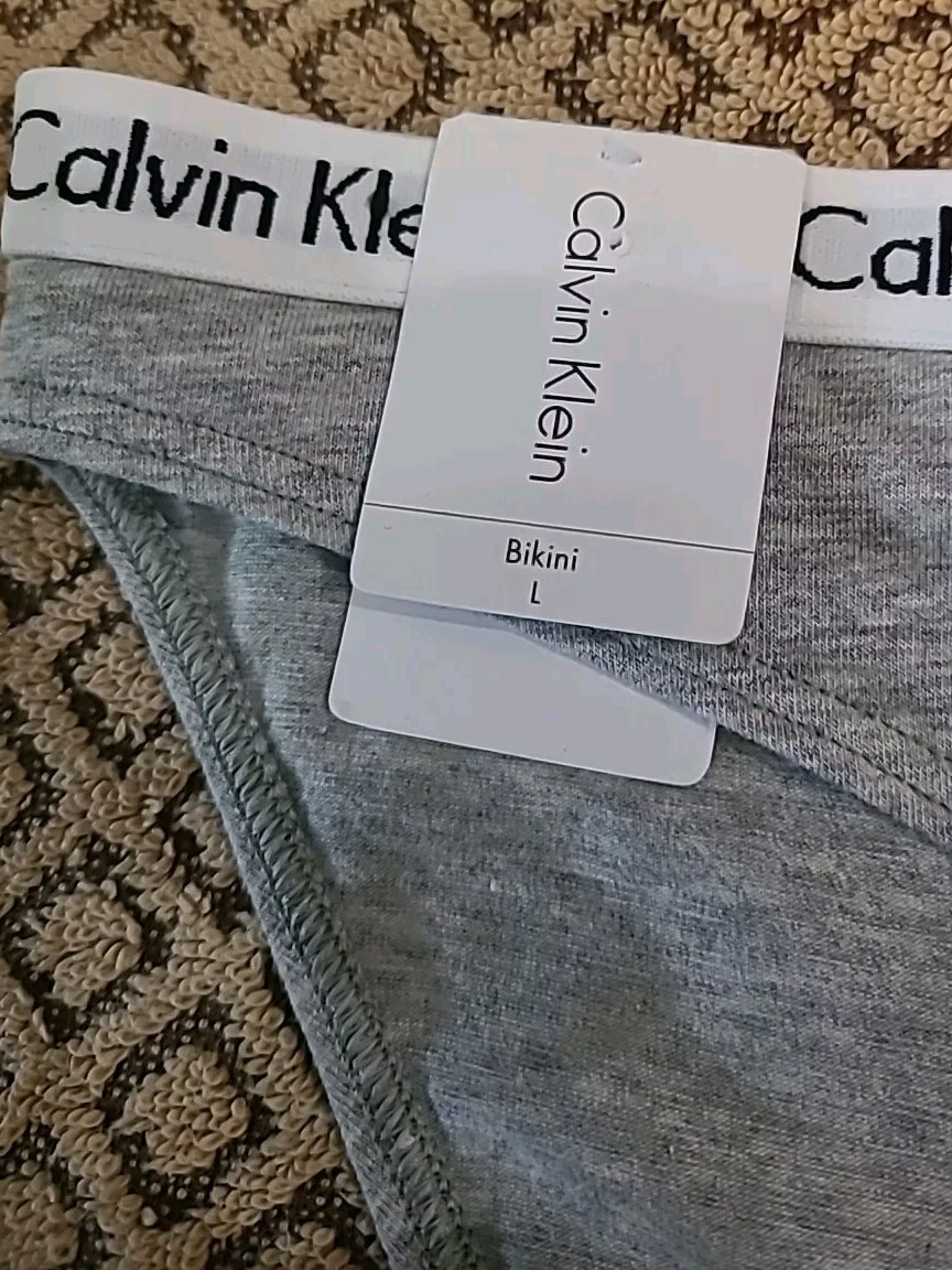 CALVIN KLEIN SIGNATURE SeXy Cotton Stretch Logo Carousel BIKINI Panty Lg $15.00