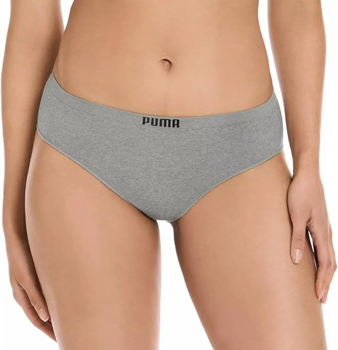 PUMA Women’s Seamless Bikini Underwear | Pink/Blue/Black/Gray | Large