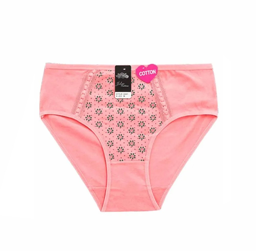 Women’s Assorted Color Floral Lightweight Smooth Stretch Cotton Briefs 12 Pack