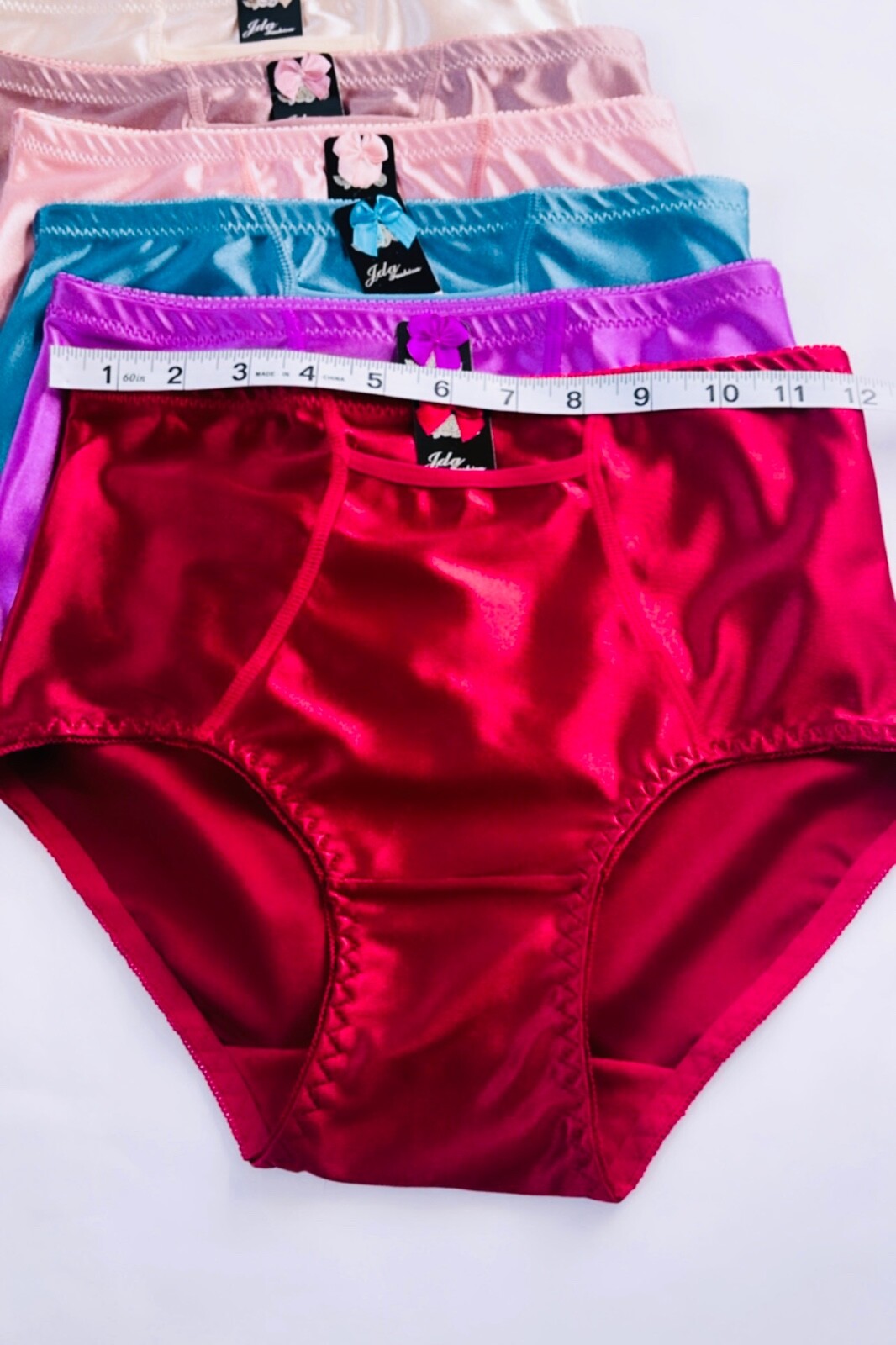 3-6 Lingerie Satin Panties Womens Underwear Full Coverage Briefs Travel Pocket