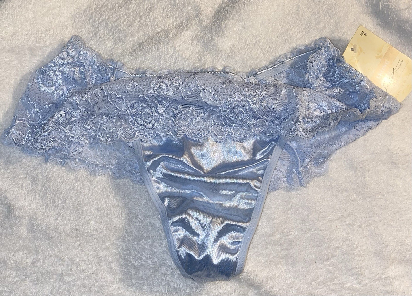 Vtg 90s Secret Treasures Second Skin Satin Thong /Skong Lace XL 8 NWT Lace Skirt
