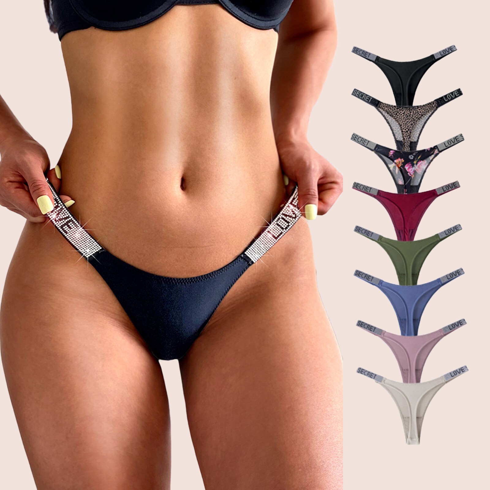 G-strings Woman, Rhinestone G-string, Low Rise G-string, G-string Bikini