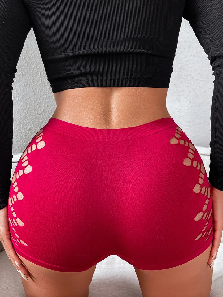 Boyshort Panties Mid Rise Hollow Out Comfortable Women’s Boxer Underwear