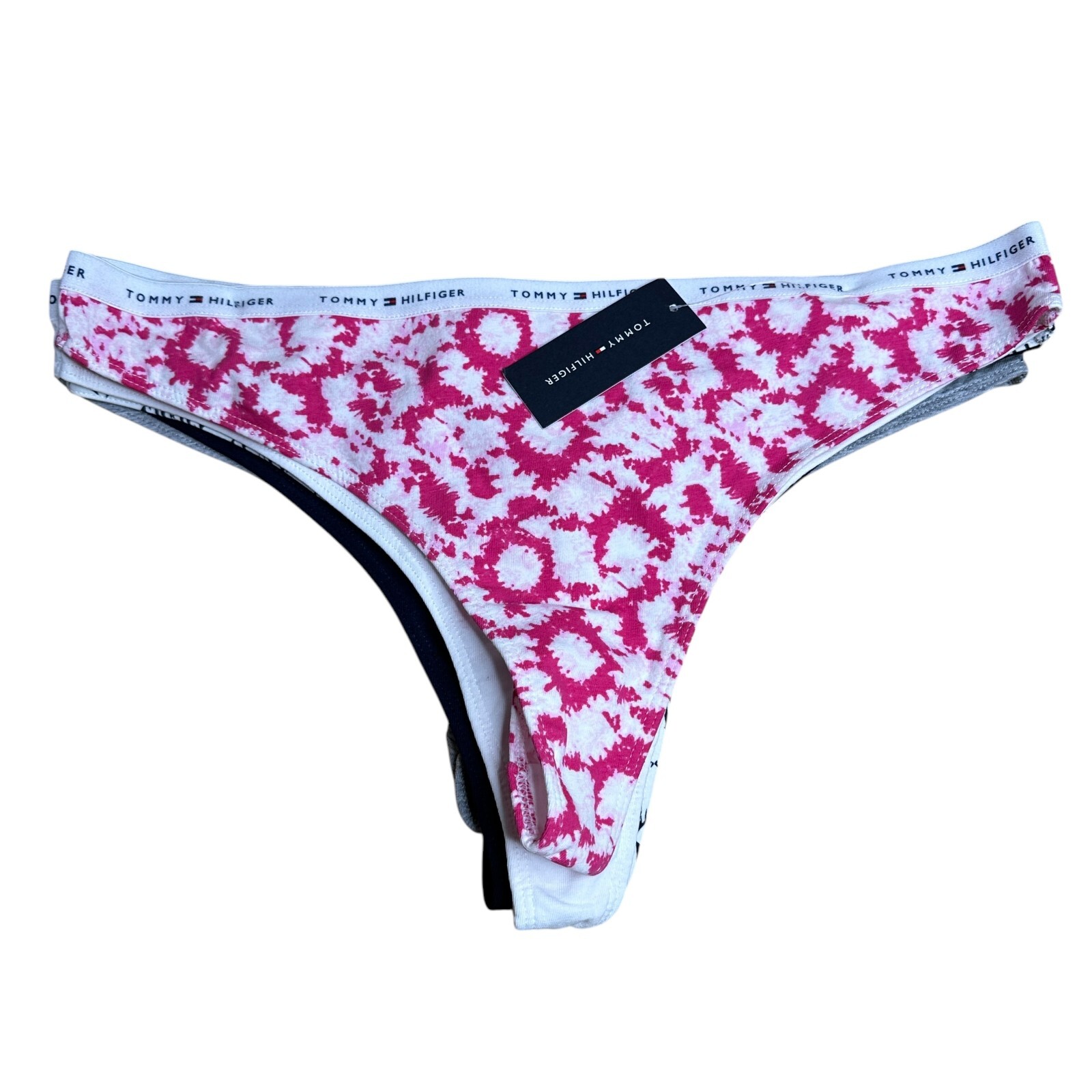 TOMMY HILFIGER MICROFIBER WOMEN THONGS- Size XL – 5-Pack