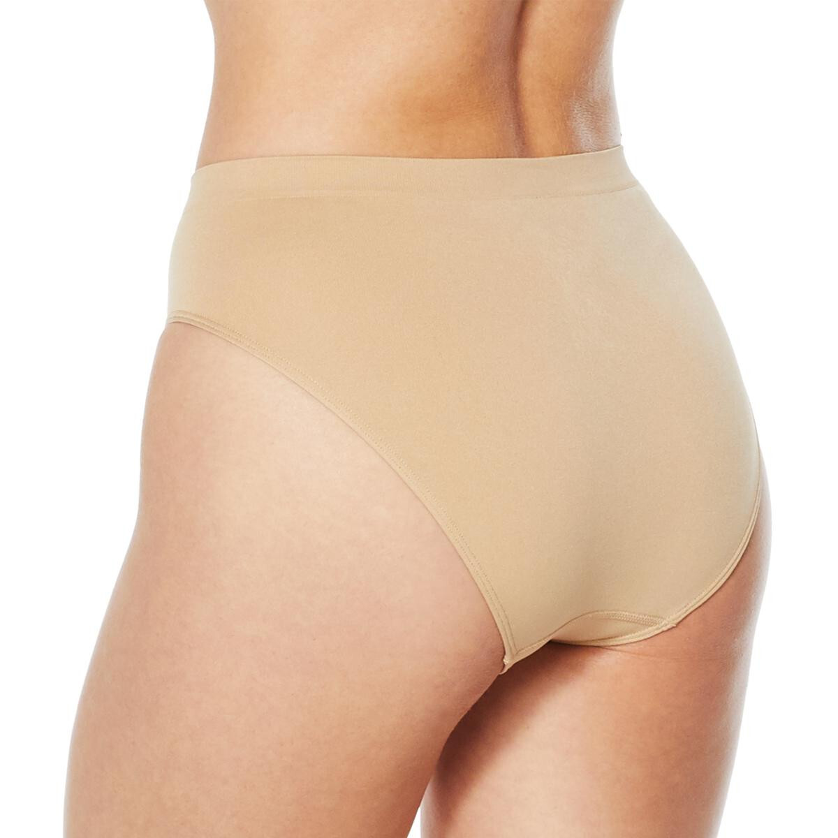 Rhonda Shear4-pack Seamless Ahh Brief 738-215,Black/White/Beige/Chocola,Size XL