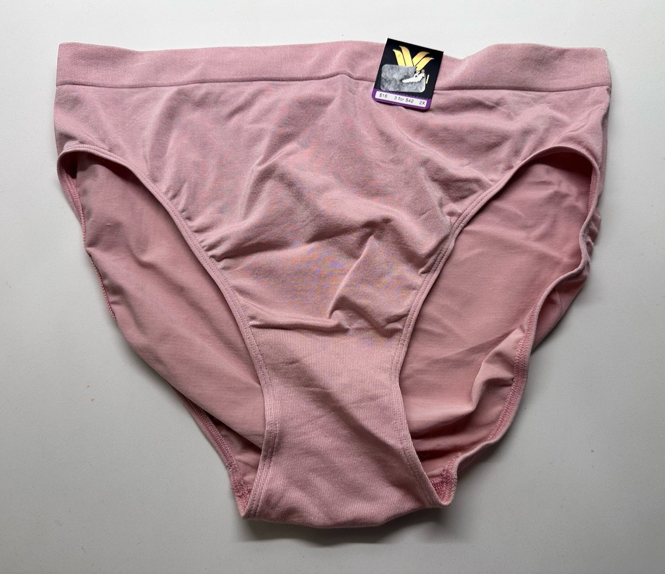 NEW Wacoal B Smooth Hi Cut Brief Panty Pink Size 2X 834175 NWT