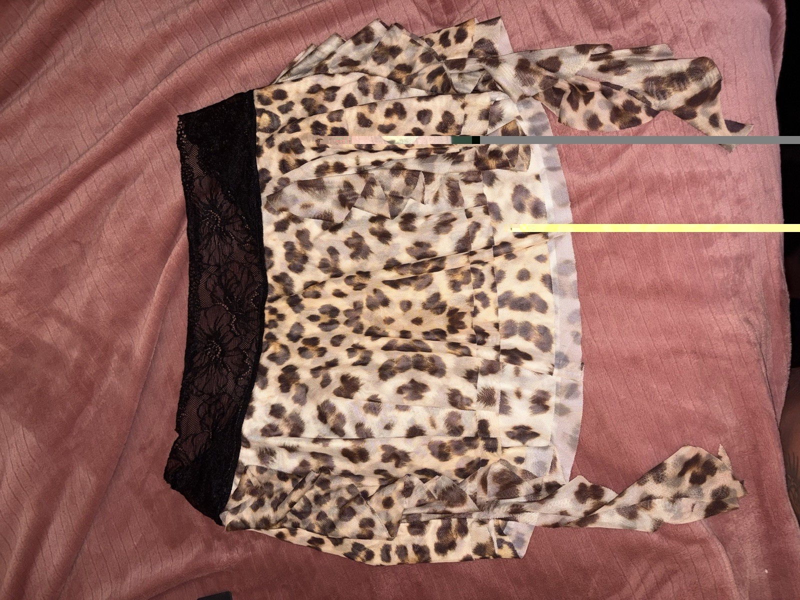 I.AM.GIA Women’s XL Leopard Print Brief Panties Beige/Black Lace Stretch