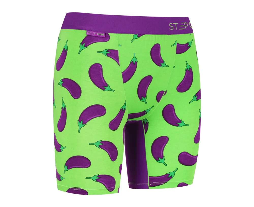 STEP ONE eggplant design WOMENS BOXER SHORTS XL