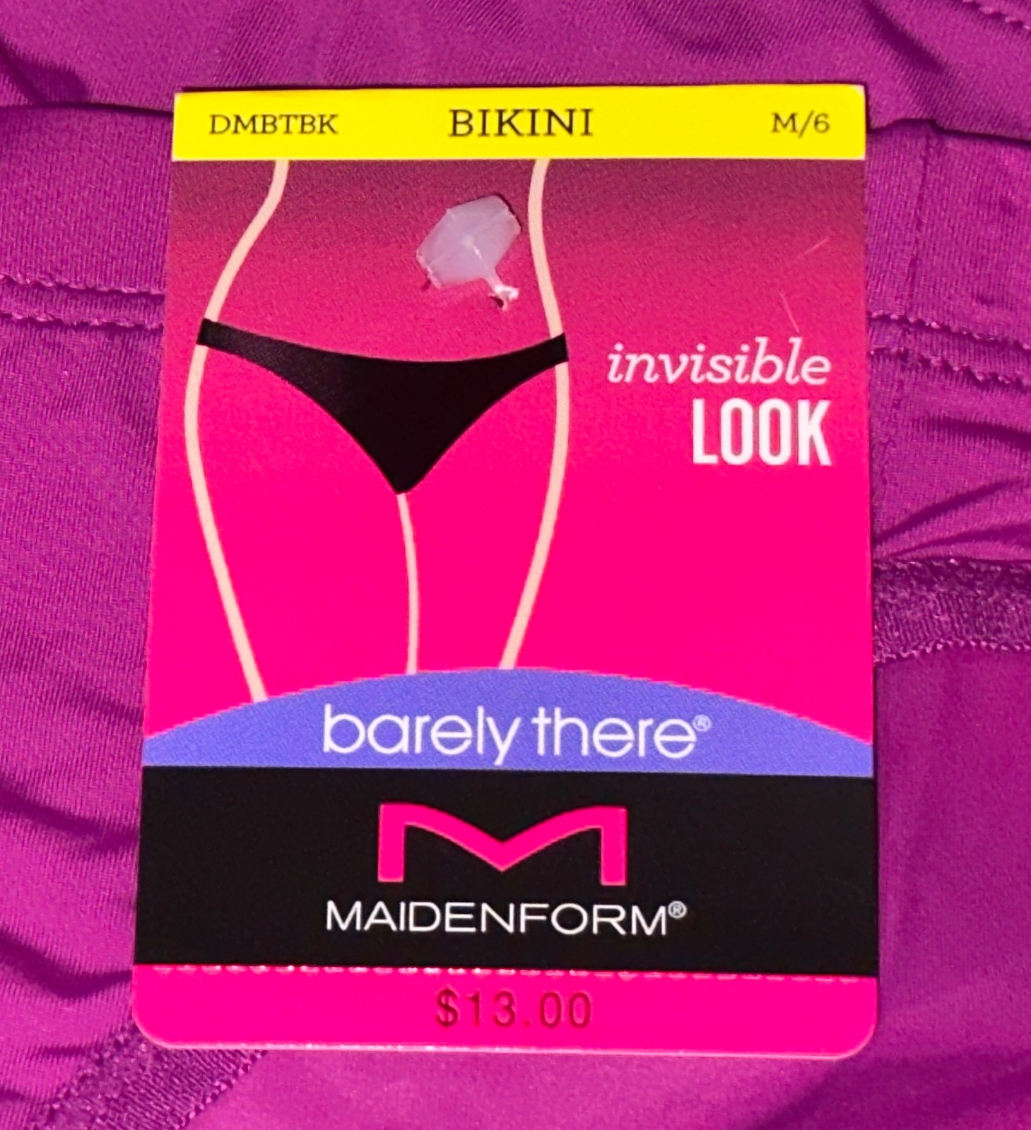 MAIDENFORM Barely There Invisible Look Razzle Purple Bikini Panty Women S M L XL