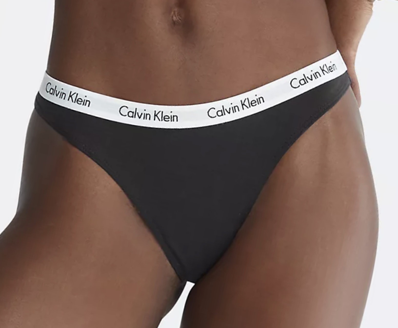 CALVIN KLEIN Carousel Cotton Grey White Black 3 Pack Thong Panty Women Sz S L XL