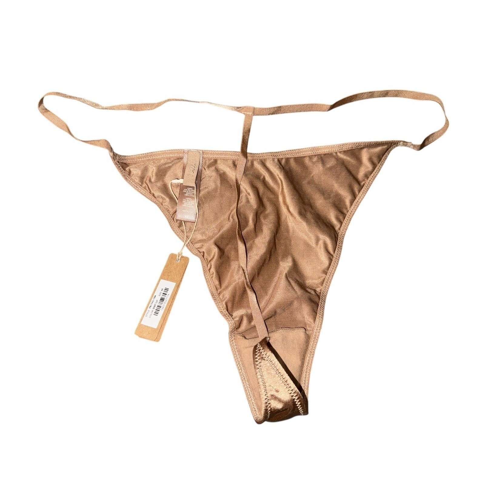 SKIMS Fit Everybody T-String Thong Sz 4X Desert Clay Nude NWT Plus Size Seamless