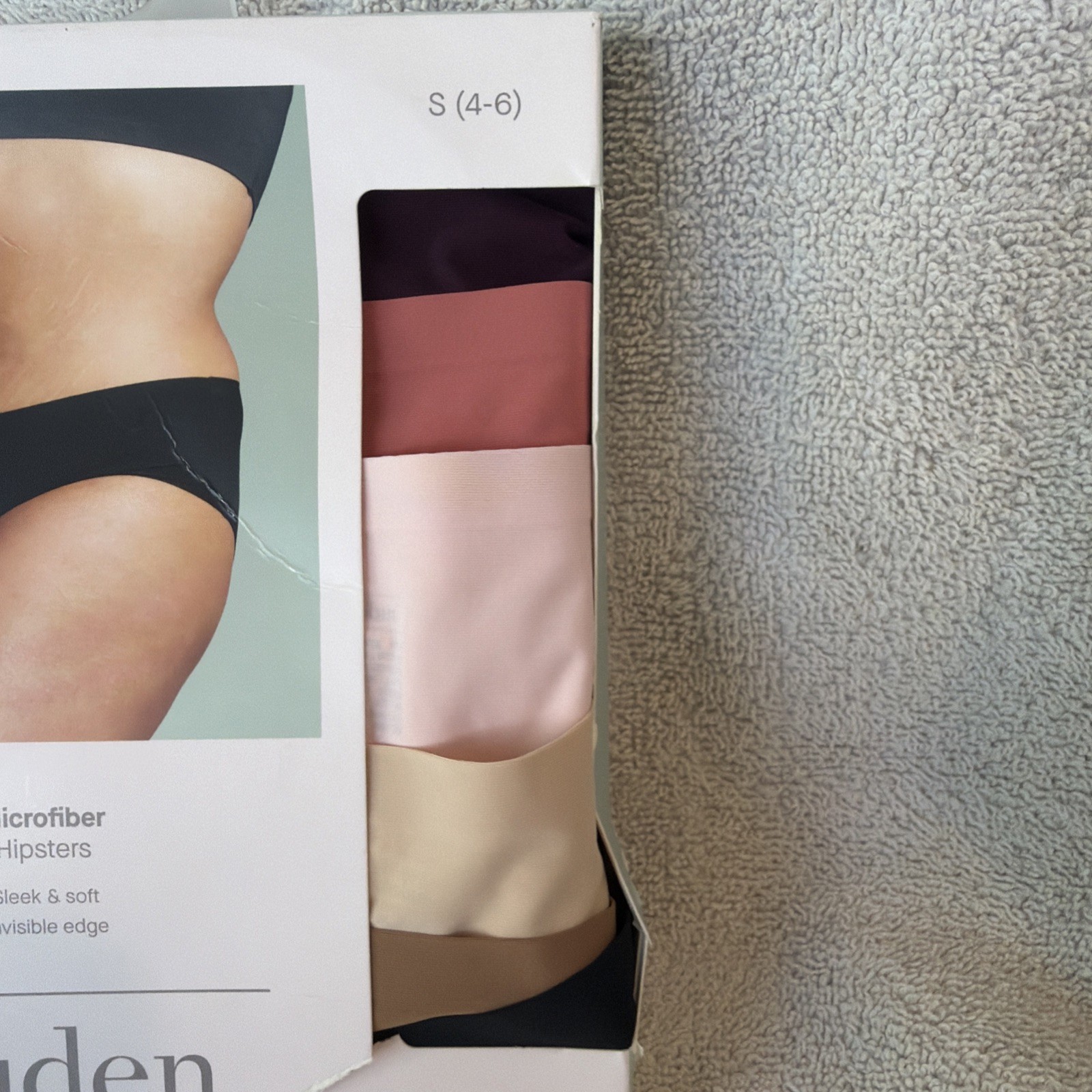 Auden Womens Microfiber Hipster Panties 6 Pack Multi Color Invisible Edge S 4-6