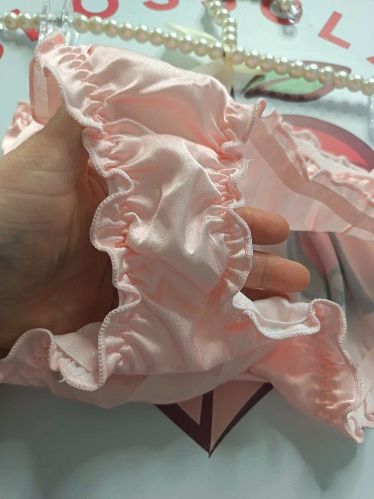 💖 Kawaii Anime Eyes Satin Panties Pink Sissy Briefs Cute Cosplay 💖 size 10 M