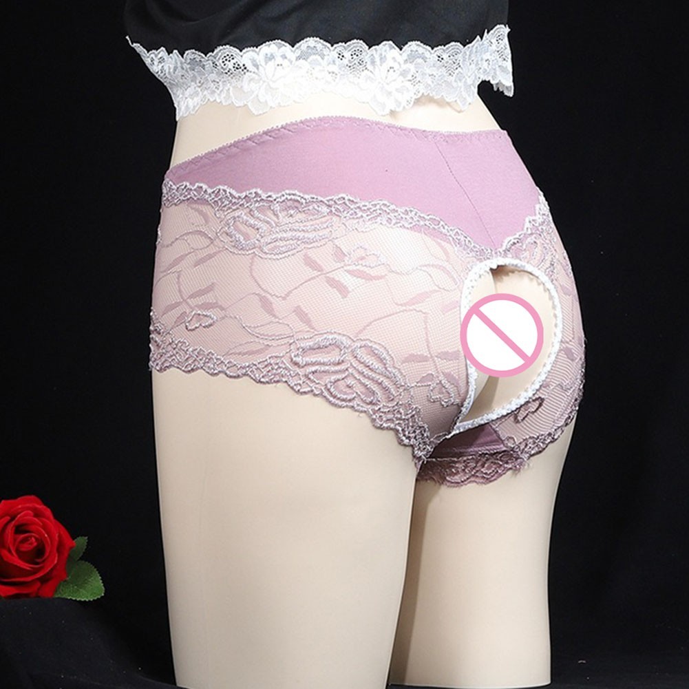 Mesh Lace Crotchless Panties for Women in Large Size Variety of Colors