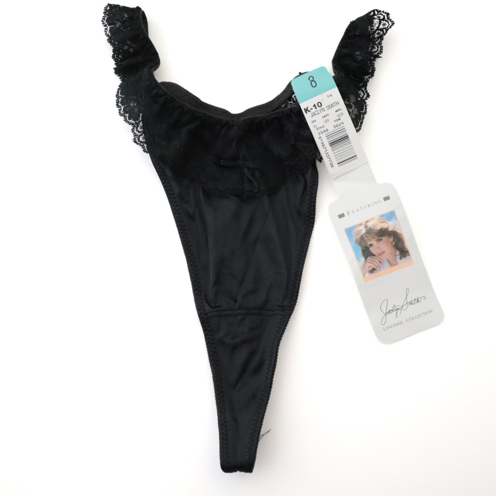 NEW Jaclyn Smith VTG 90s High Cut Silky Nylon High Cut Thong Panty XL X-LARGE