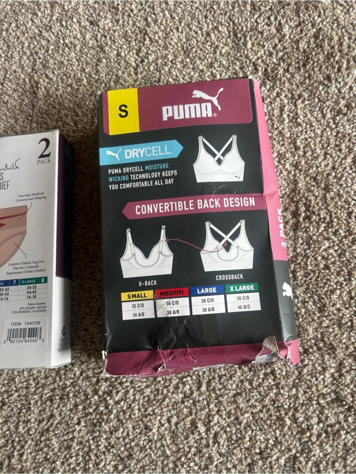 Women’s Size Small Intimates Bundle NWT Puma Bra Shapewear Brief Panties