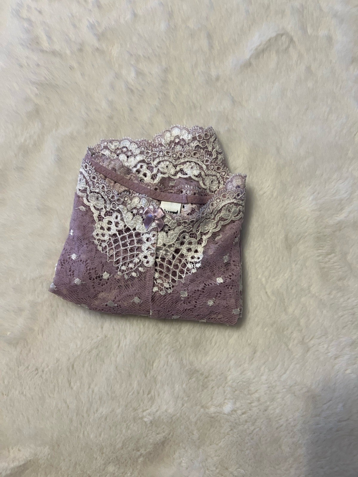NWOT FELINA Intimates Ladies’ Lavender/White Lace; sz M; Beautiful and Sexy!