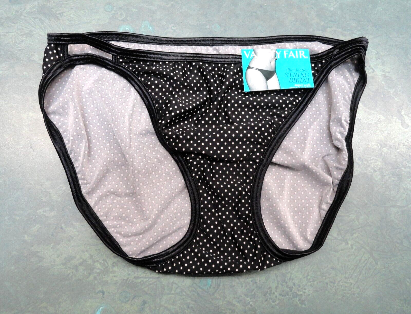 8/XL VANITY FAIR ILLUMINATION 18108 POLKA DOTS STRING BIKINI BRIEFS PANTIES NOS
