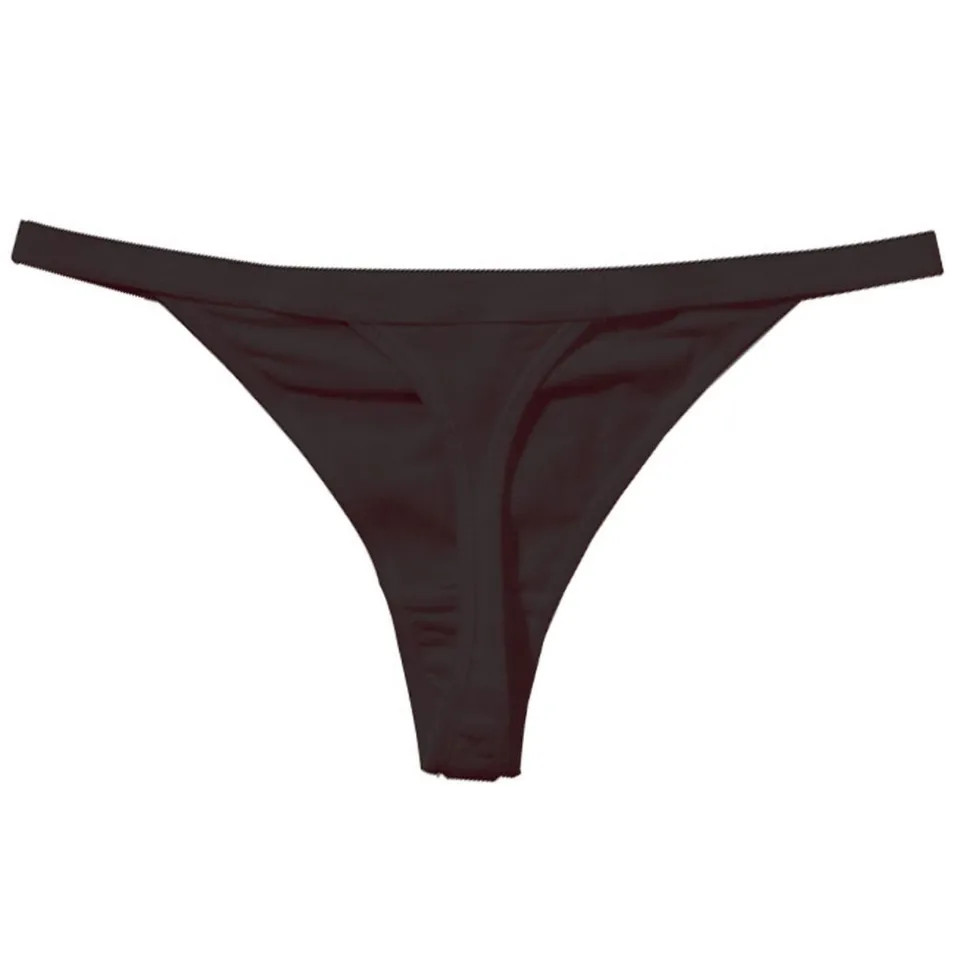 Cotton Low Rise Thong Panties Lace Trim Soft Breathable Stretch Comfort Fit