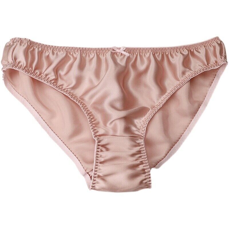 Womens New Silk Panties Hipsters Knickers Undies Drawers Underpants Bow Deco