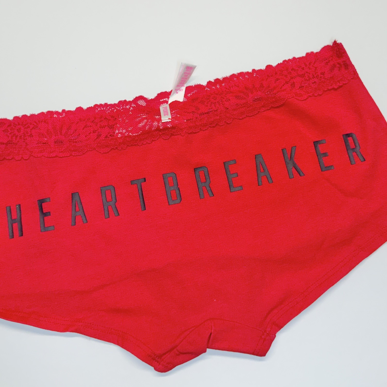 2016 PINK by Victoria’s Secret Red Heartbreaker Extra Low Rise Boyshort Medium