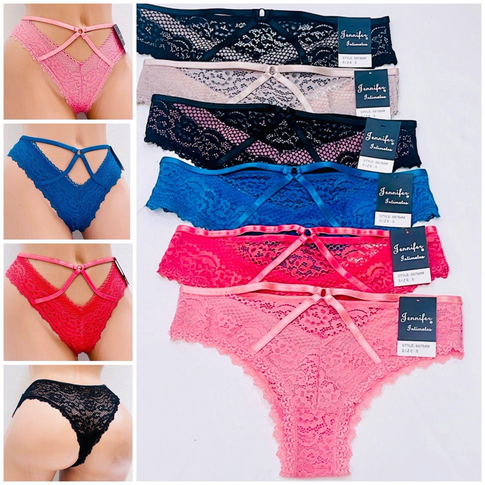 6 Women Sexy Lace Panties Knickers Lingerie Seamless Underwear G-string Brief XL
